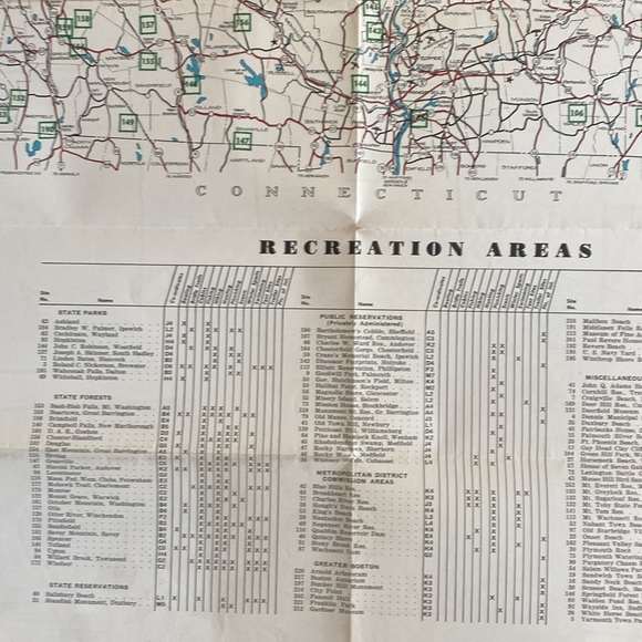 Vintage Massachusetts Tourist Map - Paper Map - State Highway Map - Picture 12 of 14